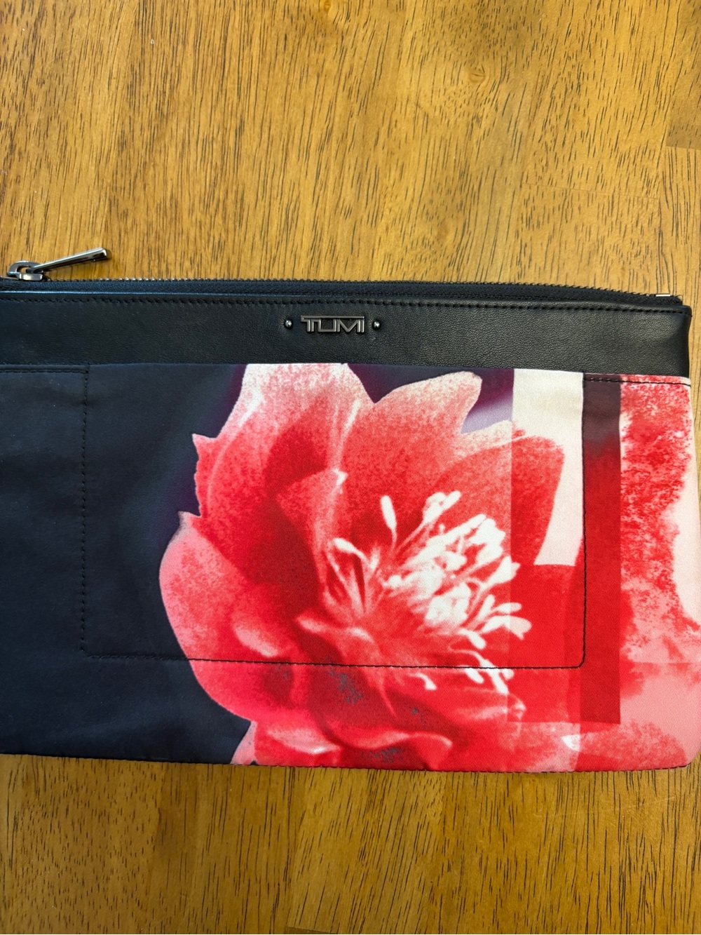 Tumi  Nylon Zip Top Multi Wristlet Pouch Floral Design